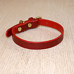 Mini Butterflies Straight Leather Collar (⅝ inch wide)