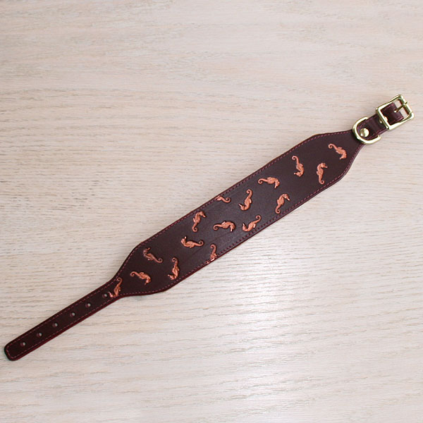 burgundy-2inch-buckle-with-copper-seahorses_2