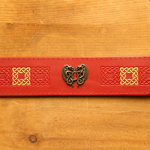 leather-buckle-collar-celtic-dragon-brass-2-inch_3