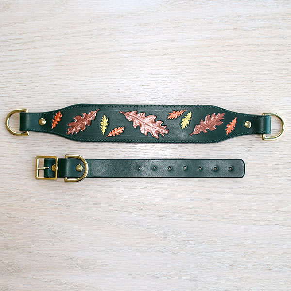 leather-martingale-collar-painted-oak-leaves-green-2-inch_2