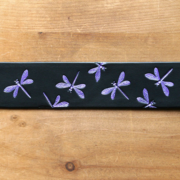 leather-buckle-collar-irri-puple-black-dragonflies-2-inch_3