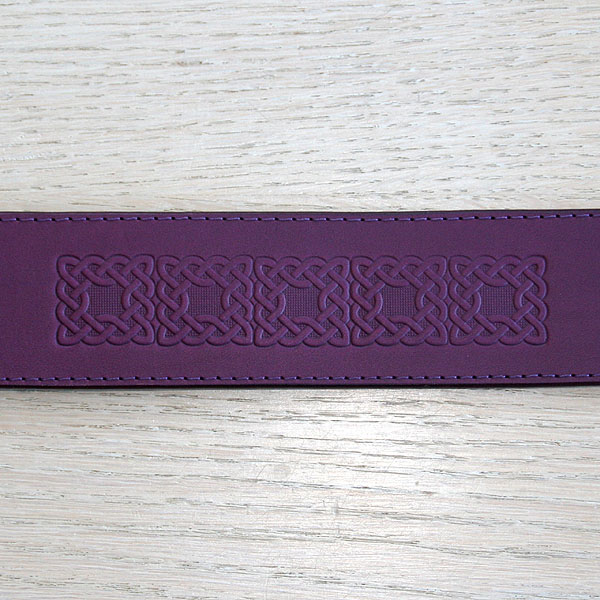 leather-buckle-collar-unpainted-celtic-squares-line-purple-2-inch_3
