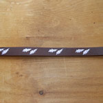 Paired Oak Leaves Belt Chestnut Leather