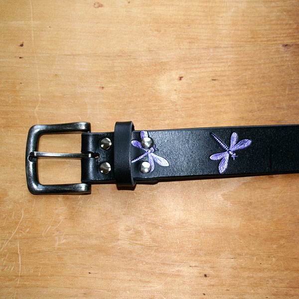 Iridescent Purple Dragonflies Belt
