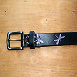 Iridescent Purple Dragonflies Belt
