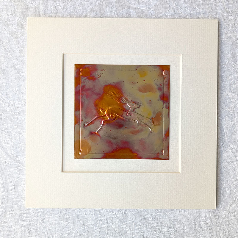 Leaping Hare Copper Art - Bright