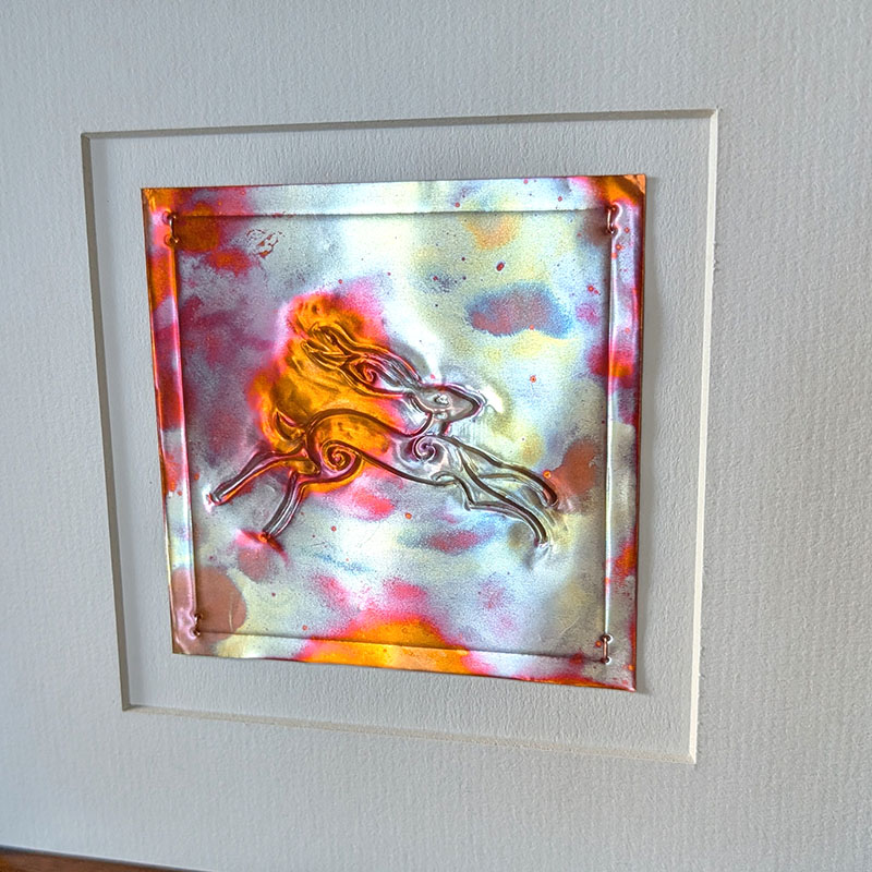 Leaping Hare Copper Art - Bright
