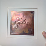 Leaping Hare Copper Art - charcoal