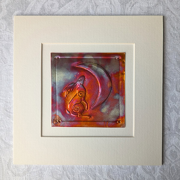 Moongazing Hare Copper Art - Bright