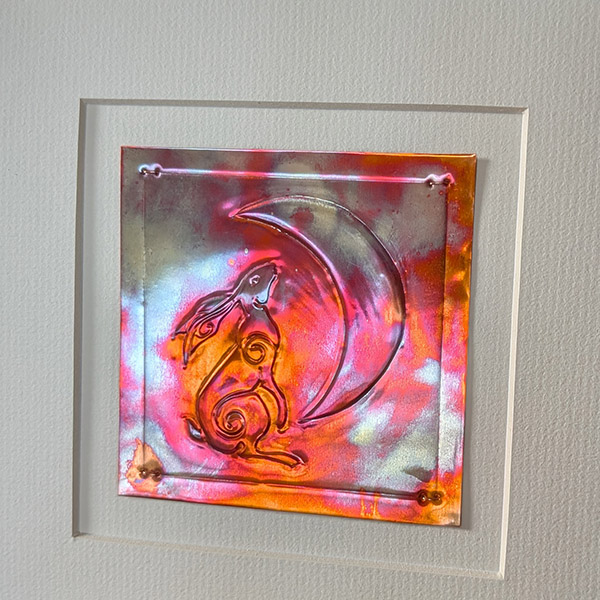 Moongazing Hare Copper Art - Bright