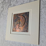 Moongazing Hare Copper Art - Dark
