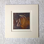 Moongazing Hare Copper Art - Dark and Bright