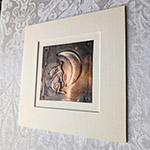 Moongazing Hare Copper Art - Dark and Bright