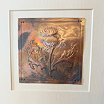 Thistle Copper Art - With Rainbow