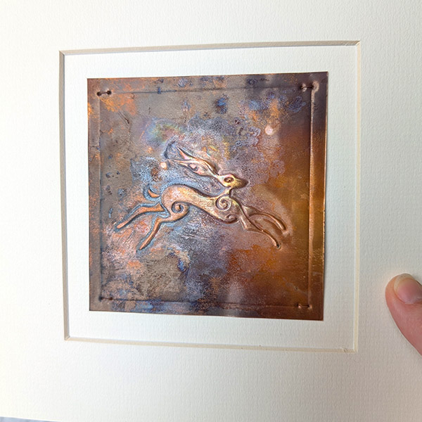 Leaping Hare Copper Art - Salted