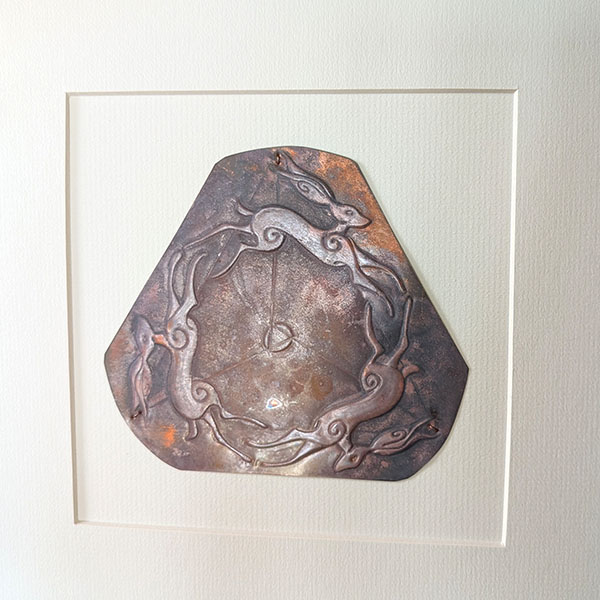 Triple Hares Trinity Copper Art