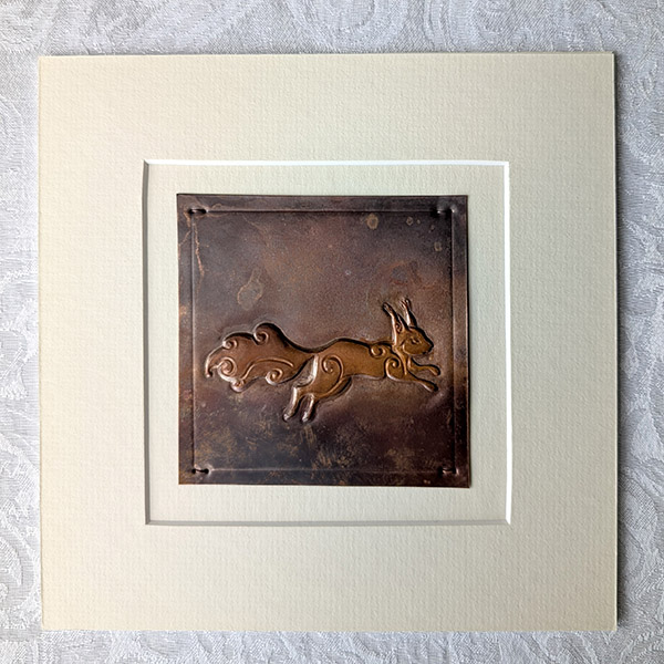Leaping Red Squirrel Copper Art