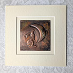 Moongazing Hare Copper Art - Rainbows