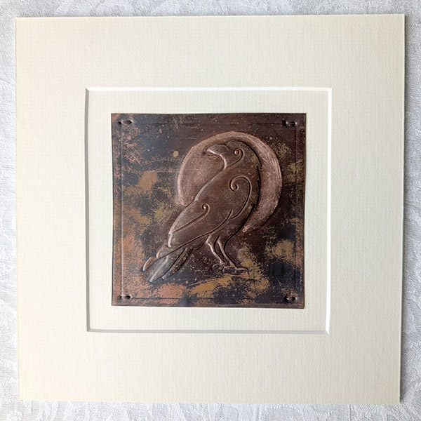 Raven Moon Copper Art - Dark