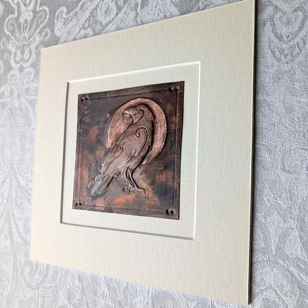 Raven Moon Copper Art - Dark