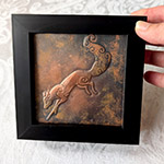 Leaping Fox Copper Art - Box Frame