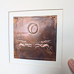 Leaping for the Moon Square Copper Art