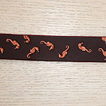 Painted Floating Seahorses Leather Buckle Collar (1.5 inch wide)