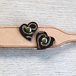 Attached Hearts Buckle Collar