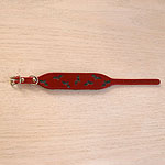 Painted Bats Leather Buckle Collar (small)