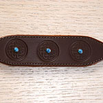 Oriental Stones Leather Buckle Collar (small)