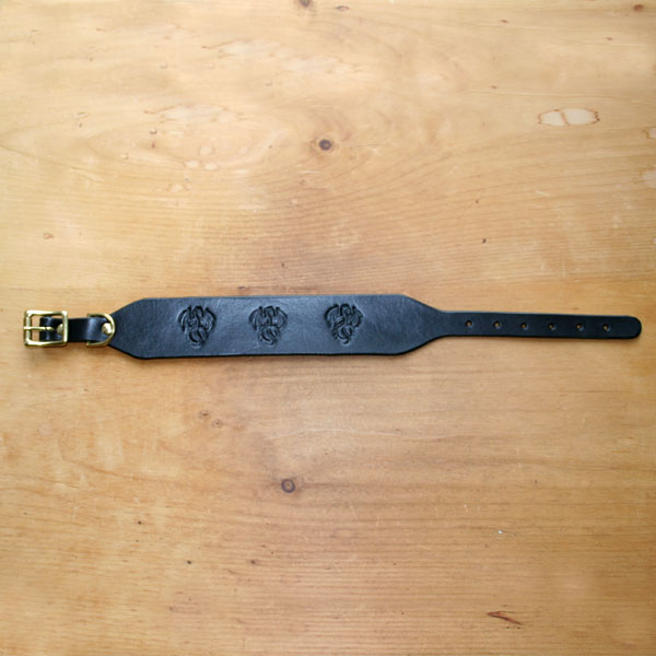 Dragons Leather Buckle Collar (2 inch wide)