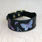 Printed Butterfly Buckle Collar