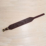 Oak Leaves Leather Buckle Collar (2 inch wide)