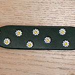 Painted Daisy Leather Buckle Collar (small)