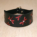 Luxury Leather Dragonfly Slip Collar (2 inch wide)
