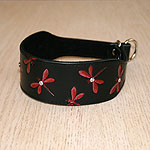 Luxury Leather Dragonfly Slip Collar (2 inch wide)