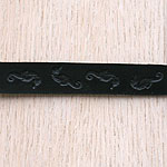 Swimming Seahorses Straight Leather Collar (¾ inch wide)