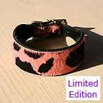 Dog Roses Leather Buckle Collar (1.5 inch wide)