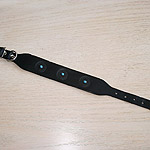 Oriental Stones Leather Buckle Collar (1.5 inch wide)