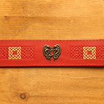 RTB Gold Dragon Heart Buckle Collar (2 wide)