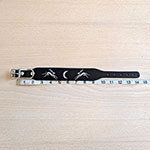 Painted Moon Hares Leather Sighthound Collar