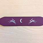 Painted Moon Hares Leather Sighthound Collar