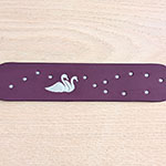 Painted Swans and Blossom Leather Sighthound Collar